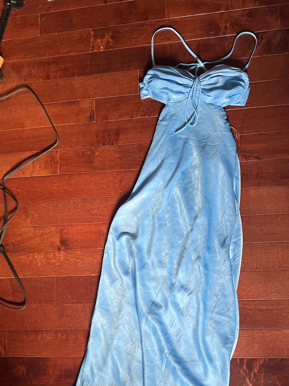 Hello Molly Light Blue Satin Top